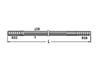 R32ジンクス28-R28の洗い流す穴8.8mmのR28漂流者棒
