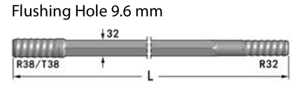 T38ジンクス32mmのR32糸のドリル棒R38のジンクス35mmのR32漂流者の棒R32 R38 T38のジンクス棒