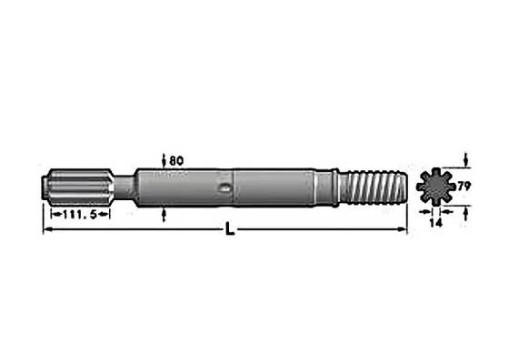 1500HL 635mmの石の訓練用具635mmのドリルのすねのアダプター