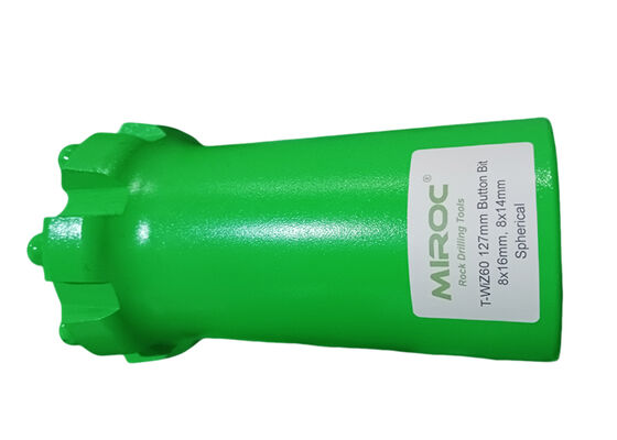 高パフォーマンス掘削用合金鋼・タングステンカーバイド製 T-WIZ60-127mm ねじ込み式ロックドリルボタンビット