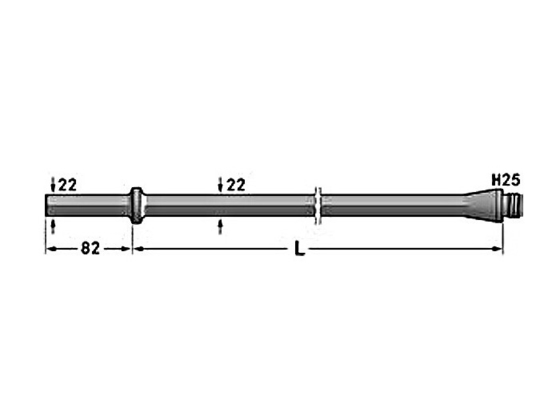 H25 22mm 82mmのジンクスのすねのドリル棒