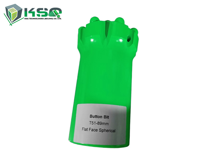 T51-89mm スレッドボタンビット、ベンチドリル用セミバリスティックカーバイド設計