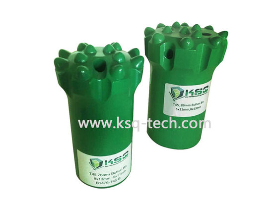 89mm Diameter T45 Threaded Button Drill Bits with  Ballistic or Spherical carbide insert and High Precision