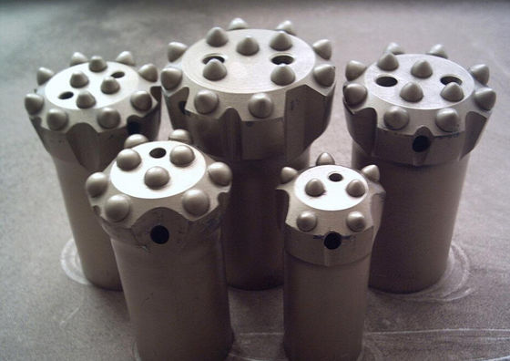 Spherical / Ballistic Button High Speed Drill Bits Alloy Steel Meterial Dia 64 - 89mm